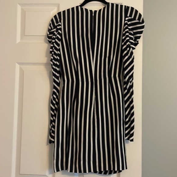 Jonathan Simkhai ruched striped dress 2 - Picture 5 of 6